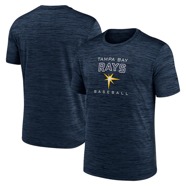 Men's Tampa Bay Rays Navy Velocity Practice Performance T-Shirt - Click Image to Close